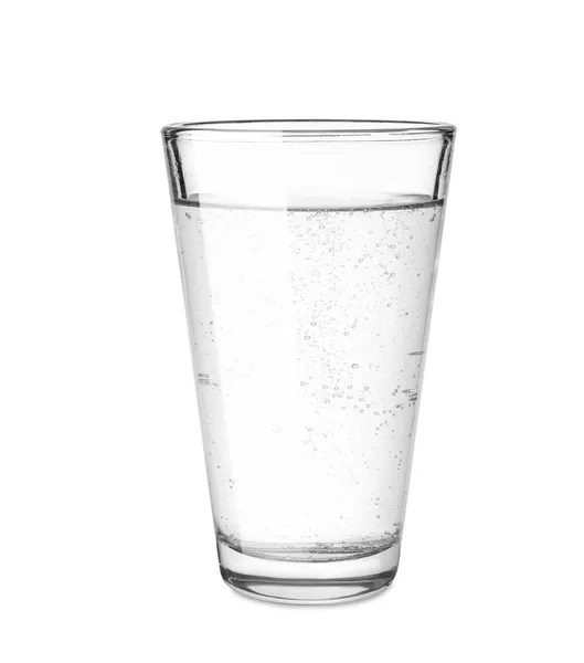 Vaso Agua Soda Aislado Blanco —  Fotos de Stock