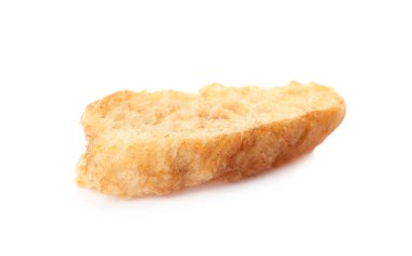 Beyazda izole edilmiş lezzetli bir gevrek rusk.