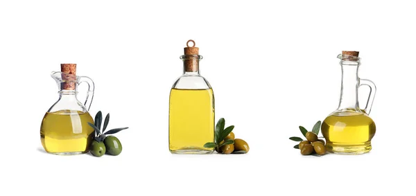 Mit Reifen Oliven Und Blättern Auf Weißem Hintergrund Banner Design — Stockfoto