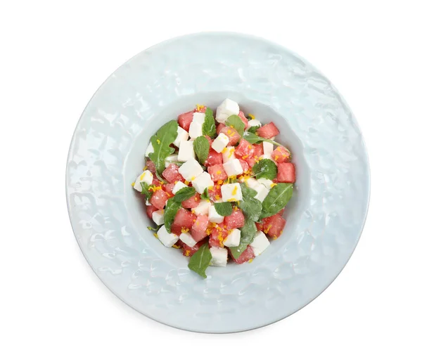 Karpuz Roka Beyaz Peynirli Nefis Salata — Stok fotoğraf