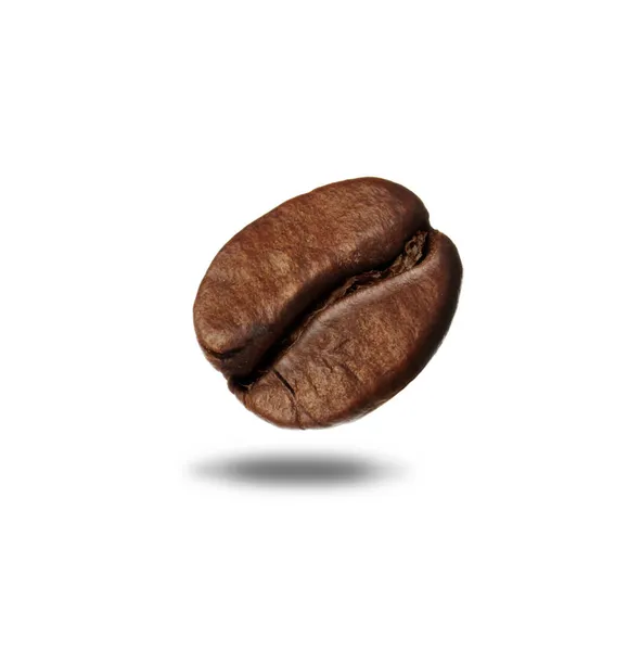 白色背景的烤咖啡豆 — 图库照片