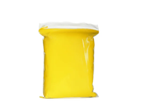 Paquete Masa Juego Amarillo Aislado Blanco — Foto de Stock