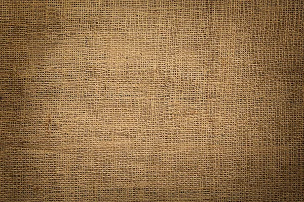 Texture Natural Burlap Fabric Background Top View Vignette Effect — Stock Photo, Image