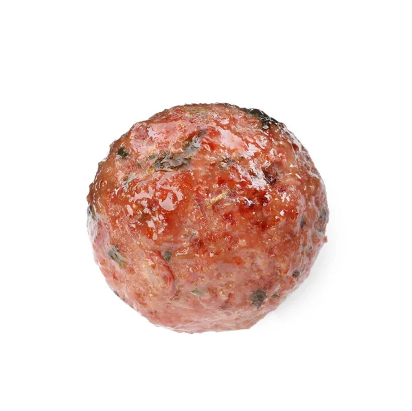 Lezzetli pişmiş köfte, beyazda izole, üst manzara.