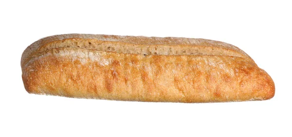 Crispy Ciabatta Geïsoleerd Wit Vers Brood — Stockfoto
