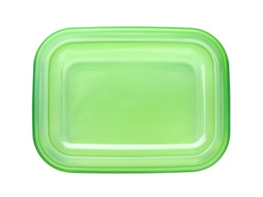 Beyaz, üst görünüm izole gıda için boş konteynır