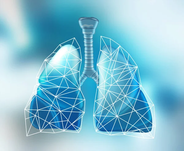 Ilustración Pulmones Humanos Sobre Fondo Color — Foto de Stock