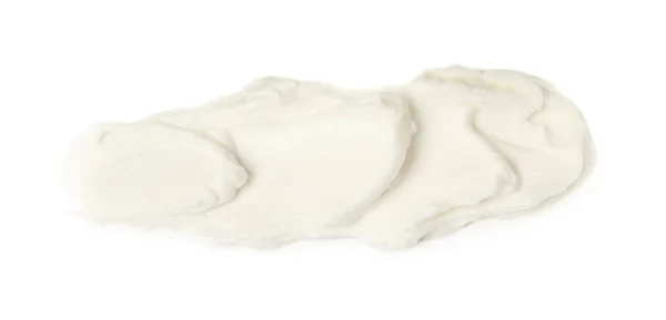 Spalmo Deliziosa Crema Formaggio Isolato Bianco — Foto Stock