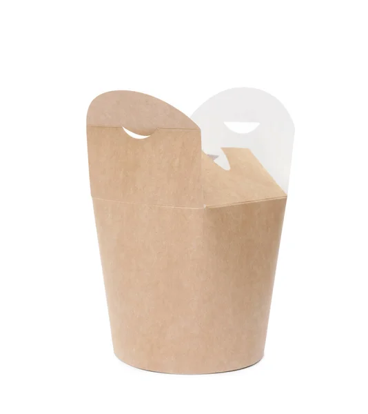 Papierschachtel Auf Weißem Hintergrund Behälter Für Lebensmittel — Stockfoto