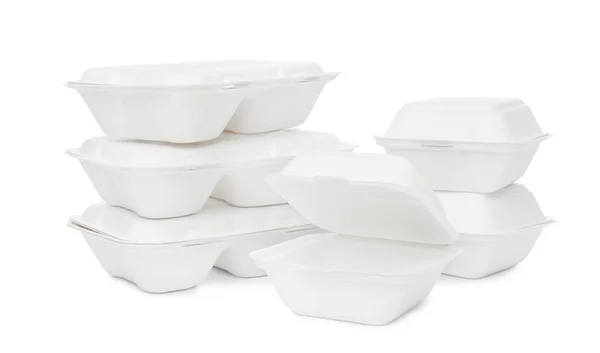 Set Von Verschiedenen Behältern Für Lebensmittel Auf Weißem Hintergrund — Stockfoto