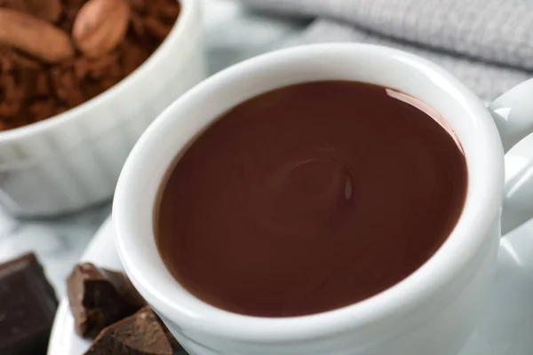 Masada Nefis Sıcak Çikolata Yakın Plan — Stok fotoğraf