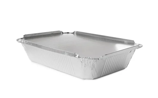 白に隔離された食品用箔容器 — ストック写真