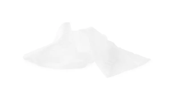 Une Lingette Humide Propre Isolée Sur Blanc — Photo