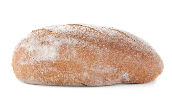 Chleb Smacznej Pszenicy Sodowej Chleb Izolowany Białym — Zdjęcie stockowe