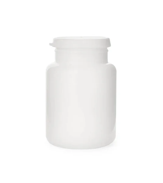 Пляшка Таблетками Ізольована Білому Медицина — стокове фото