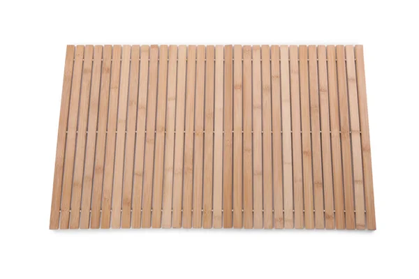 Bambumatta Isolerad Vitt Tillbehör Till Badkar — Stockfoto