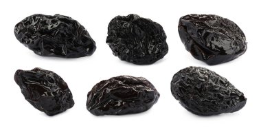 Beyaz arka planda kurutulmuş kuru erikle ayarlanmış. Pankart tasarımı
