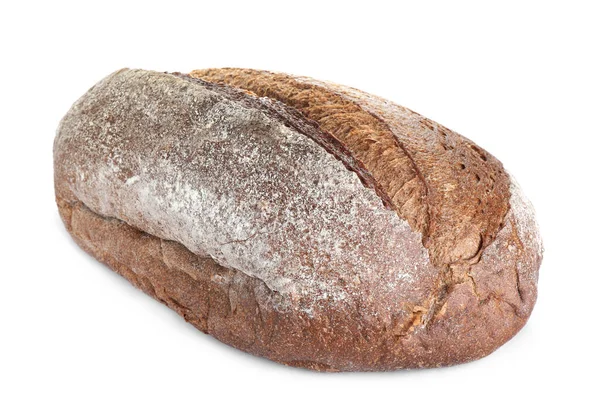 Beyaz Üzerine Izole Edilmiş Bir Sodalı Çavdar Ekmeği — Stok fotoğraf
