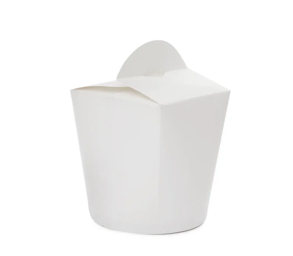 白色背景的纸盒装食物的容器 — 图库照片