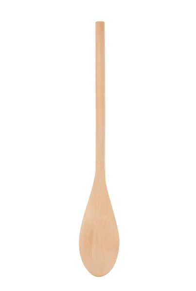 Wooden Spoon Isolated White Kitchen Utensil — Stock Photo, Image