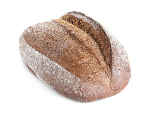 Bochenek Smacznego Chleba Wody Sodowej Żytniej Izolowany Białym — Zdjęcie stockowe