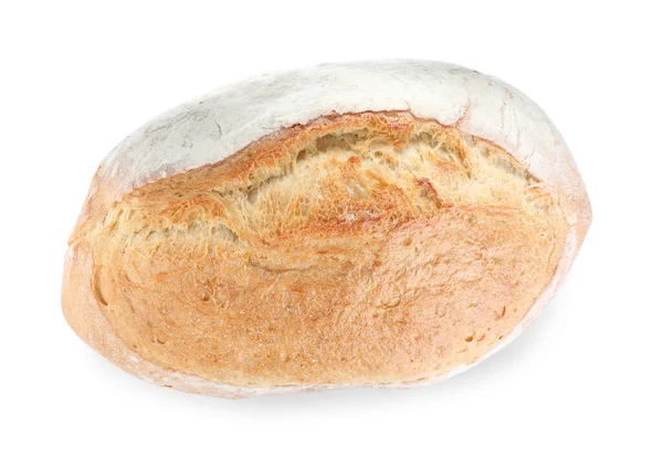 Буханка Вкусного Хлеба Пшеничной Содовой Изолированного Белом Вид Сверху — стоковое фото