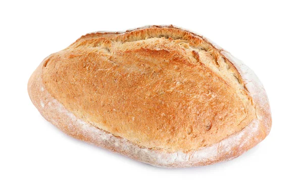 Brood Van Smakelijke Tarwe Sodawater Brood Geïsoleerd Wit — Stockfoto