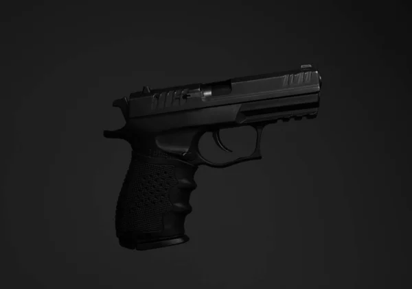 Arma Padrão Fundo Escuro Pistola Semi Automática — Fotografia de Stock