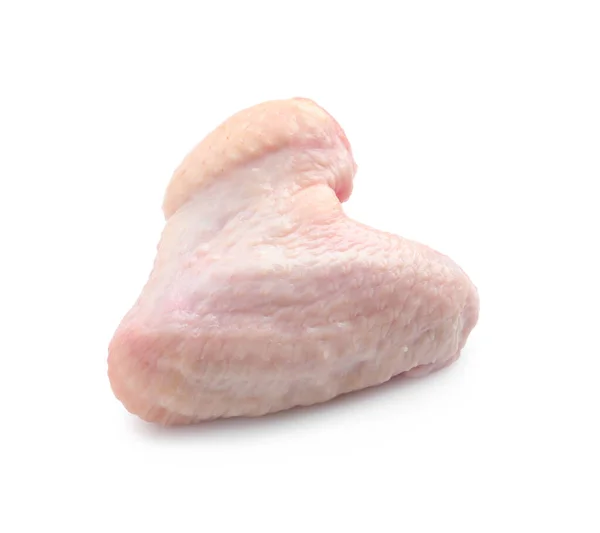 Rohe Hühnerflügel Isoliert Auf Weiß Frischfleisch — Stockfoto