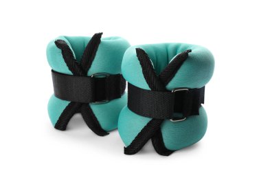 Beyaz arka planda tartma ajanları. Spor malzemeleri.