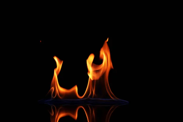 Beautiful View Flaming Vodka Black Background — Stock Photo, Image