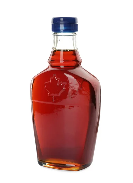Bottle Tasty Maple Syrup Isolated White — Stock Photo, Image
