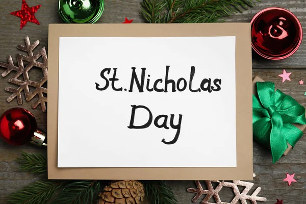 니콜라우스의 Nicholas Day 이라는 문구와 — 스톡 사진