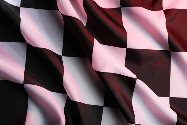 Racing Checkered Flag Background Top View — Stock Photo, Image