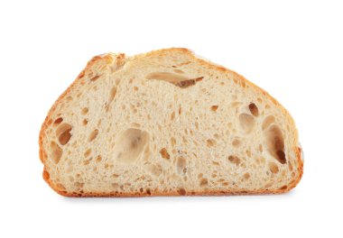 Taze pişmiş sodalı ekmek beyaza izole edilmiş.