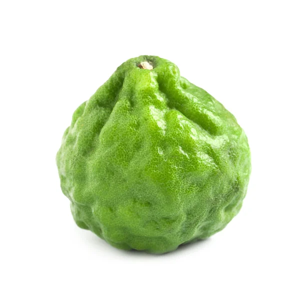 Fresh Ripe Bergamot Fruit Isolated White — Stock Photo, Image