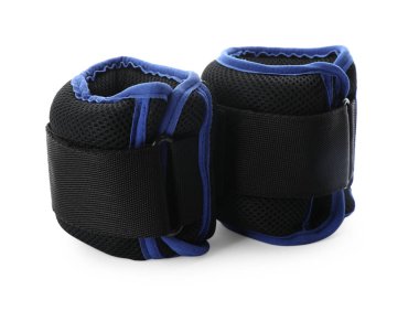 Beyaz arka planda tartma ajanları. Spor malzemeleri.