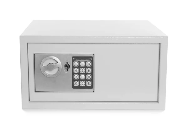 Steel Safe Electronic Lock White Background — Stockfoto