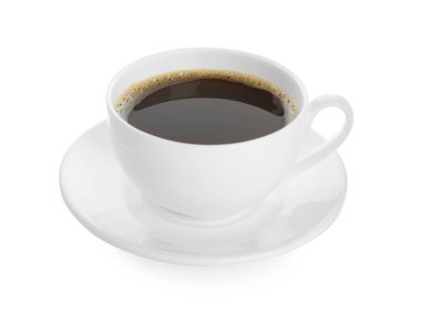 Beyaz izole lezzetli kahve Fincan