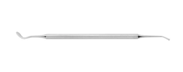 Duplo Terminou Plugger Dental Isolado Branco Vista Superior Instrumento Dentista — Fotografia de Stock