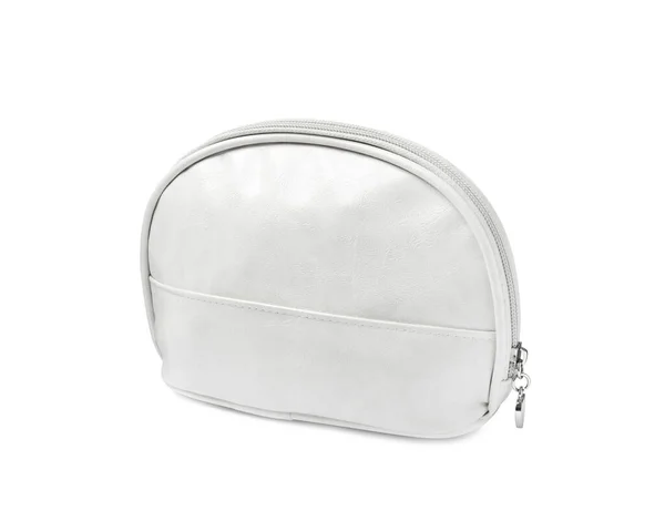 Light Elegant Cosmetic Bag Isolated White — Stock Photo, Image