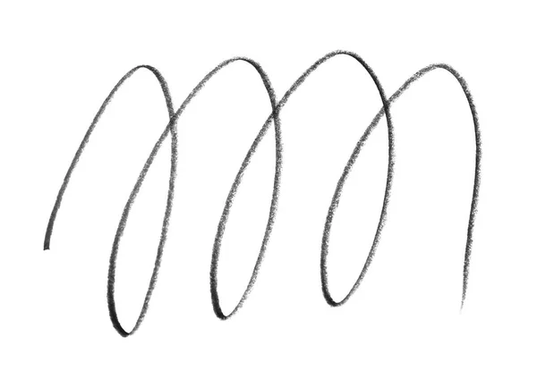 Handgezeichneter Bleistift Auf Weißem Hintergrund Draufsicht — Stockfoto