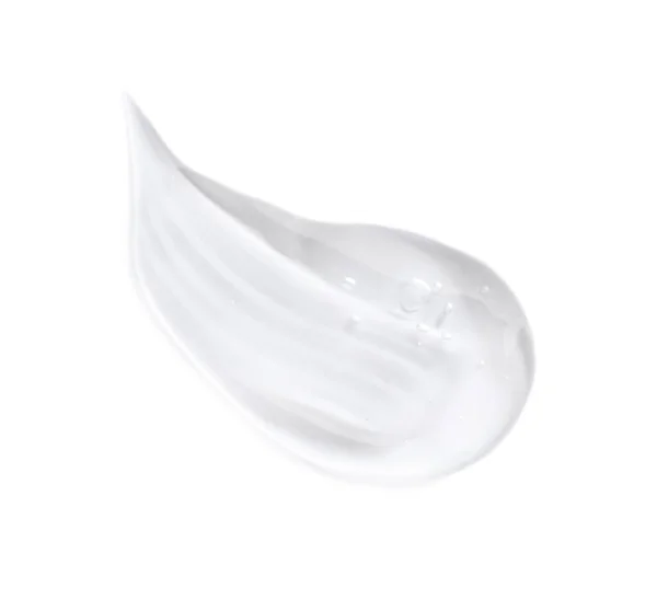 Smear Transparent Ointment White Background Top View — 图库照片