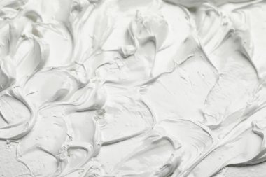 Arka plan olarak beyaz yağlı boya dokusu, yakın plan