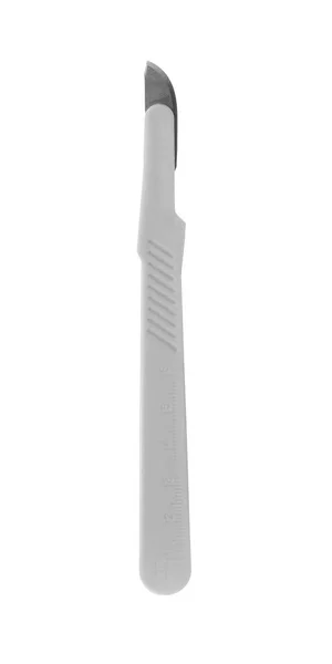 Scalpel Ruler Isolated White Dental Technician Instrument —  Fotos de Stock