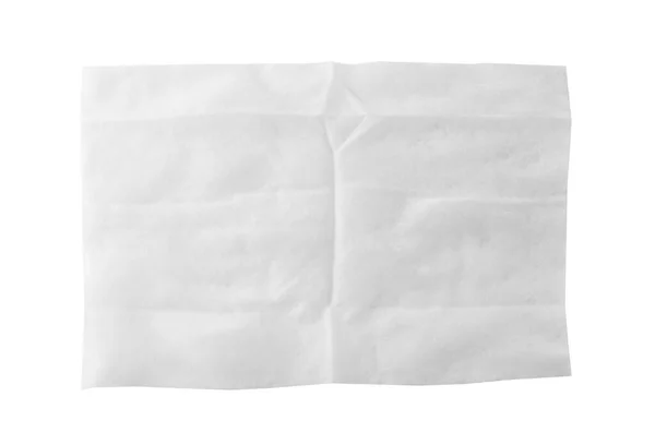 One Wet Wipe Isolated White Top View — Stock Photo, Image
