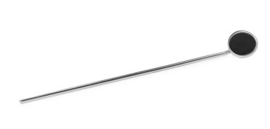 Ağız aynası beyaza izole edilmiş. Dişçi aracı