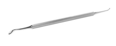 Çift uçlu diş eklentisi beyazda izole edildi. Dişçi aracı