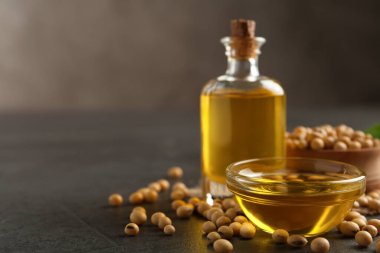 Gri masadaki soya yağı bileşimi. Metin için boşluk