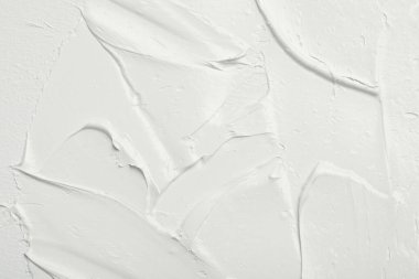 Arka plan olarak beyaz yağlı boya dokusu, yakın plan
